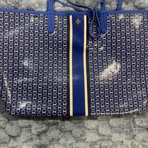 Tory burch blue tote